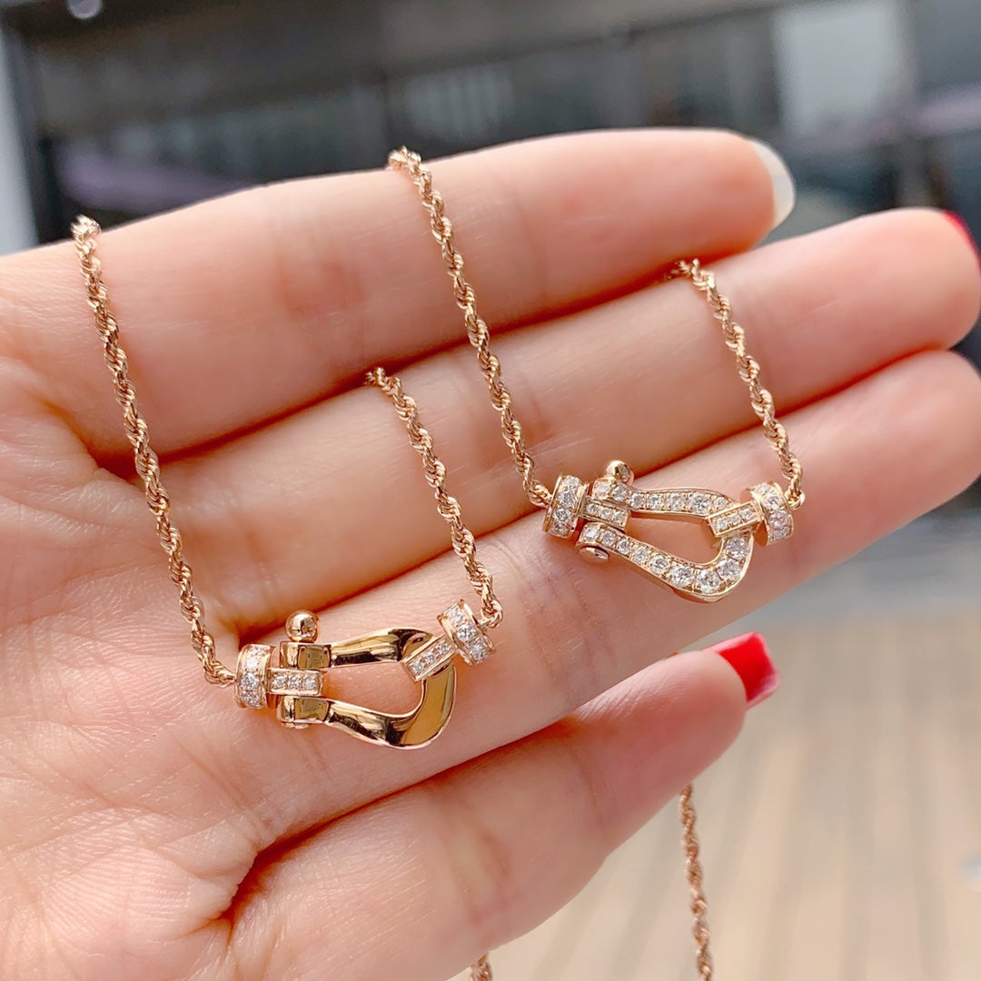 [Perla Lux]FORCE 10 PINK GOLD DIAMOND NECKLACE