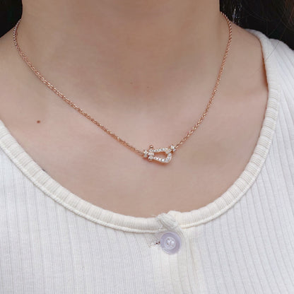 [Perla Lux]FORCE 10 PINK GOLD DIAMOND NECKLACE