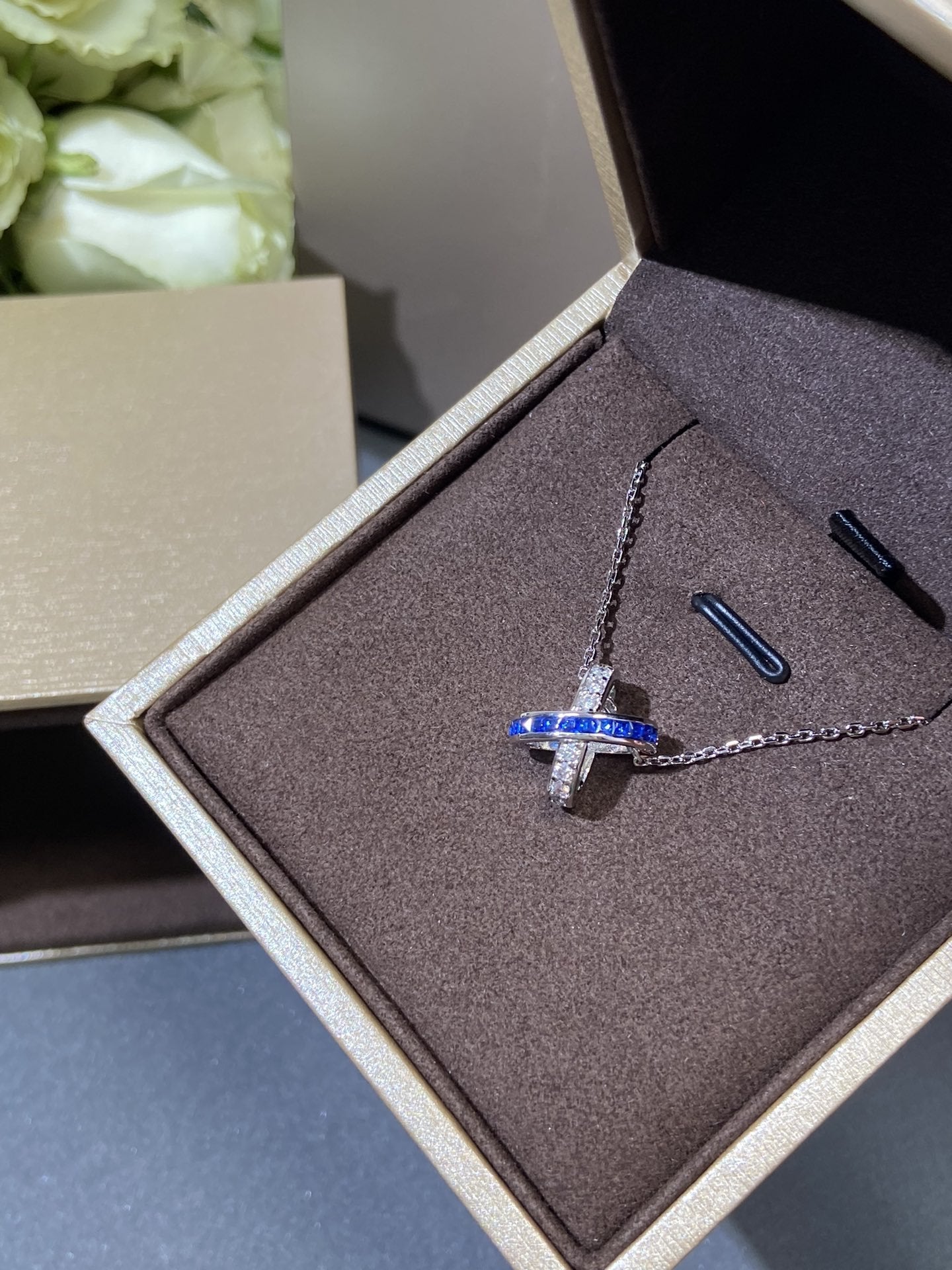 [Perla Lux]LIENS DIAMOND SILVER NECKLACE