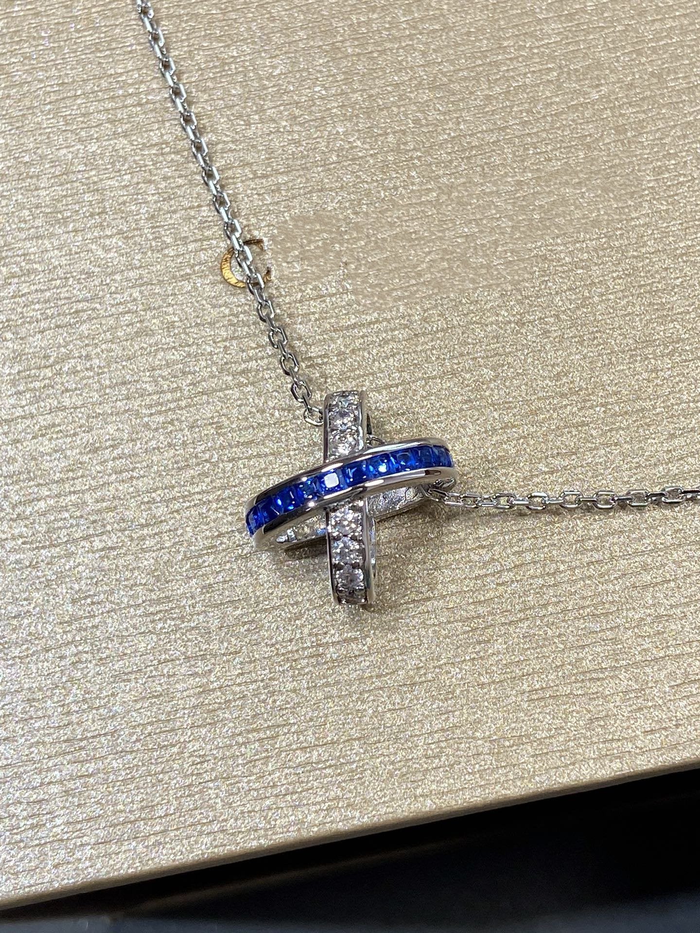 [Perla Lux]LIENS DIAMOND SILVER NECKLACE