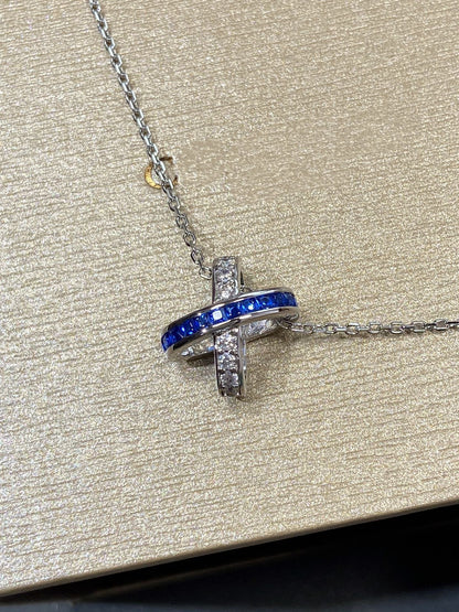 [Perla Lux]LIENS DIAMOND SILVER NECKLACE