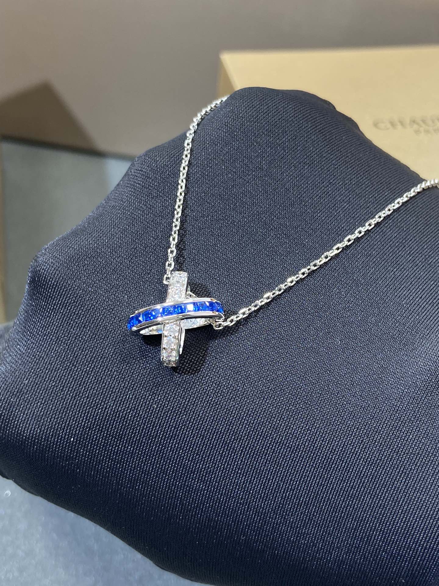 [Perla Lux]LIENS DIAMOND SILVER NECKLACE
