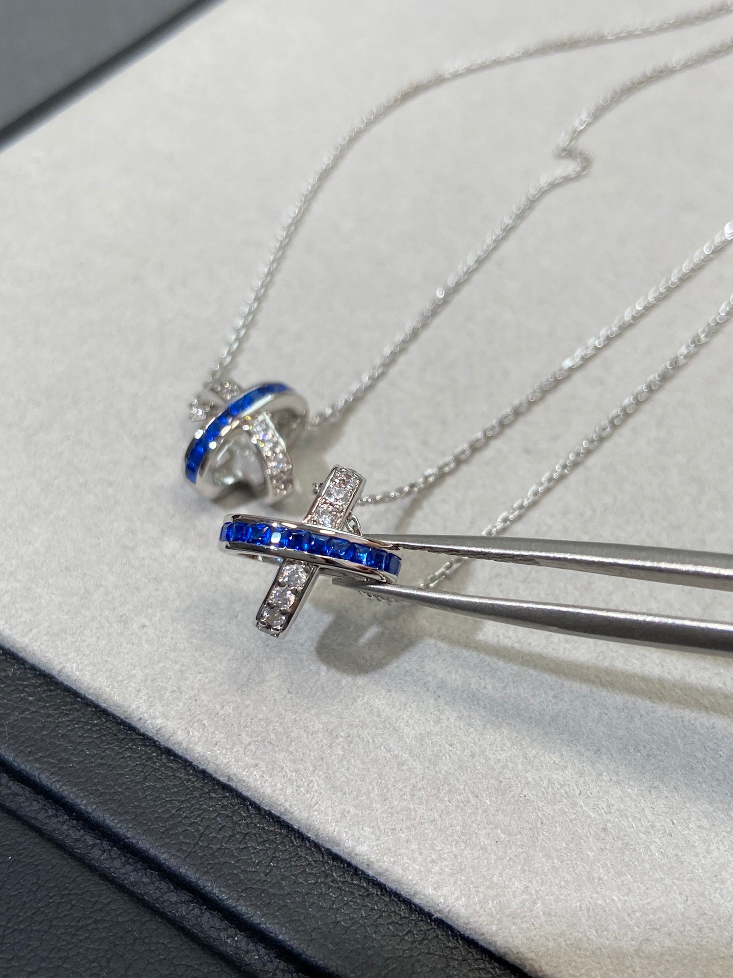 [Perla Lux]LIENS DIAMOND SILVER NECKLACE