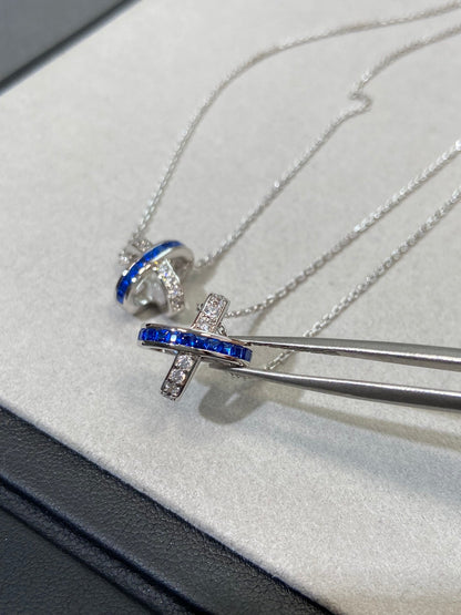 [Perla Lux]LIENS DIAMOND SILVER NECKLACE