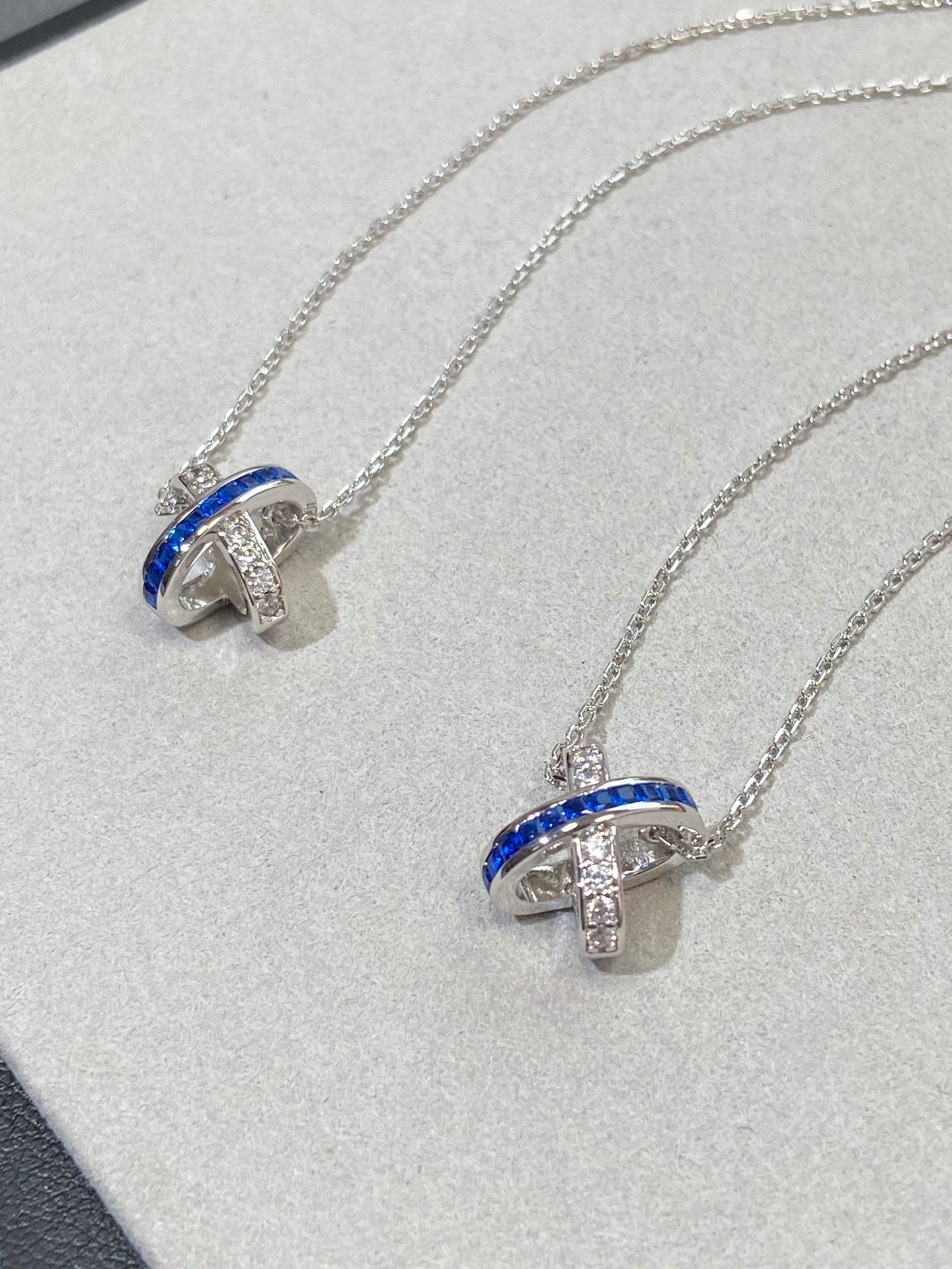[Perla Lux]LIENS DIAMOND SILVER NECKLACE