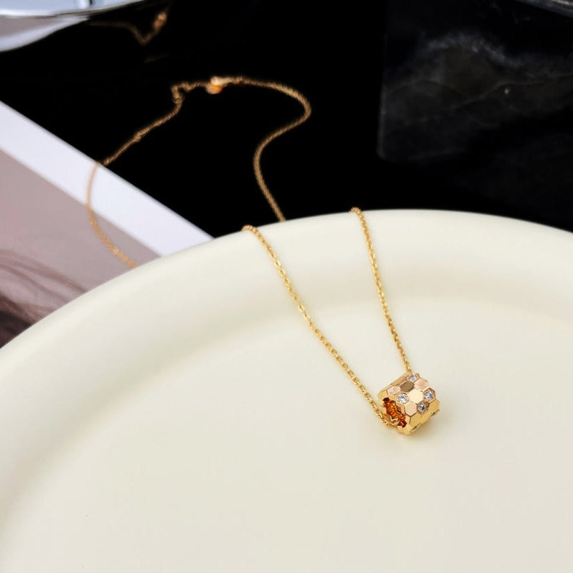 [Perla Lux]BEE MINI PEDANT DIAMOND NECKLACE