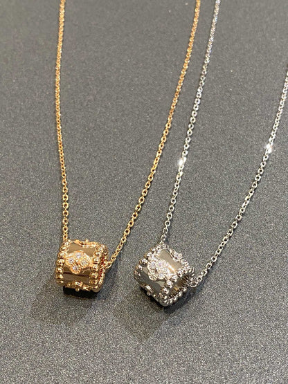 [Perla Lux]PERLEE PEDANT SIVLER DIAMOND NECKLACE