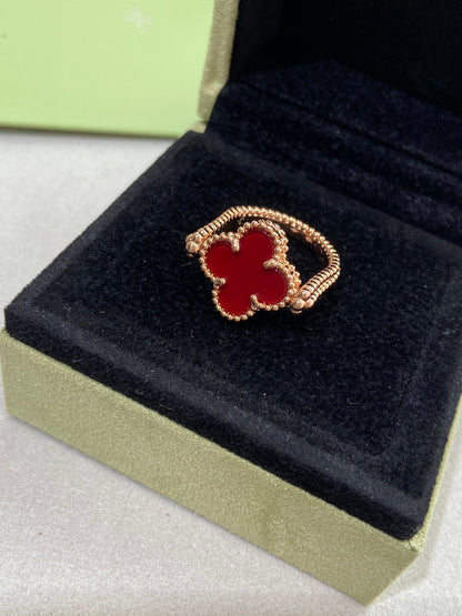 [Perla Lux]CLOVER RIVERSIBLE ROSE GOLD RING