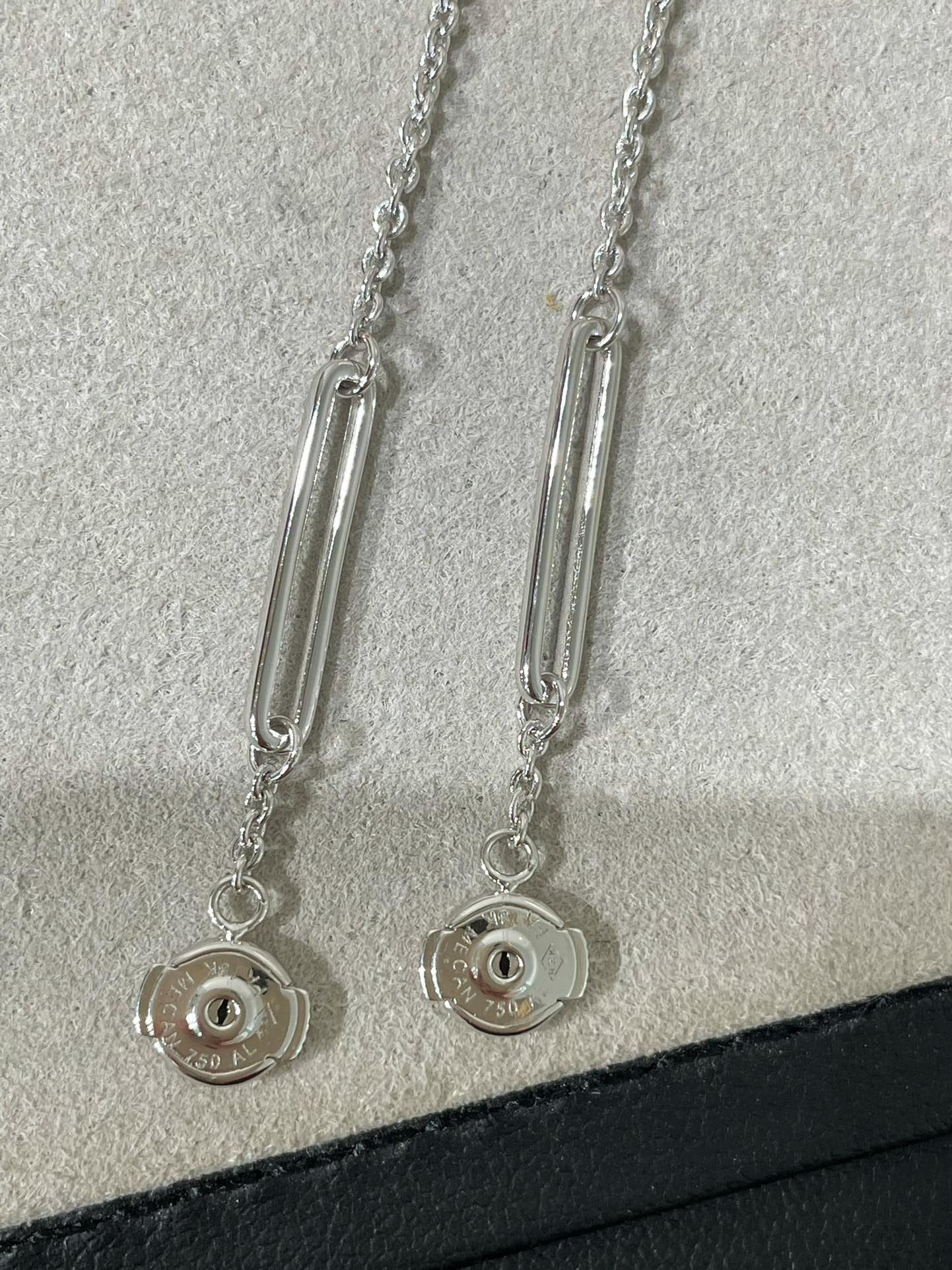 [Perla Lux]CHAINE CHAOS DIAMOND DROP EARRINGS