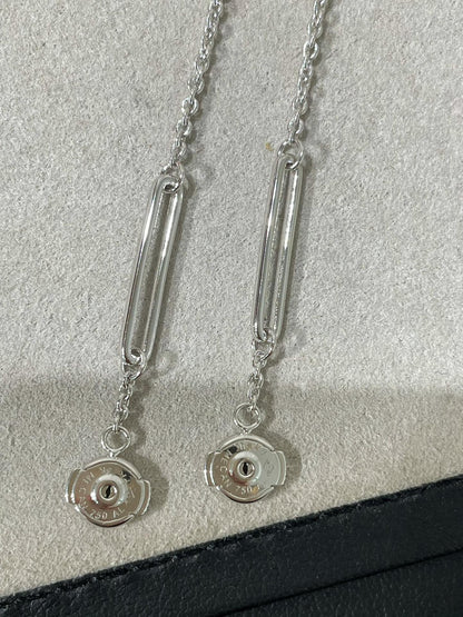 [Perla Lux]CHAINE CHAOS DIAMOND DROP EARRINGS