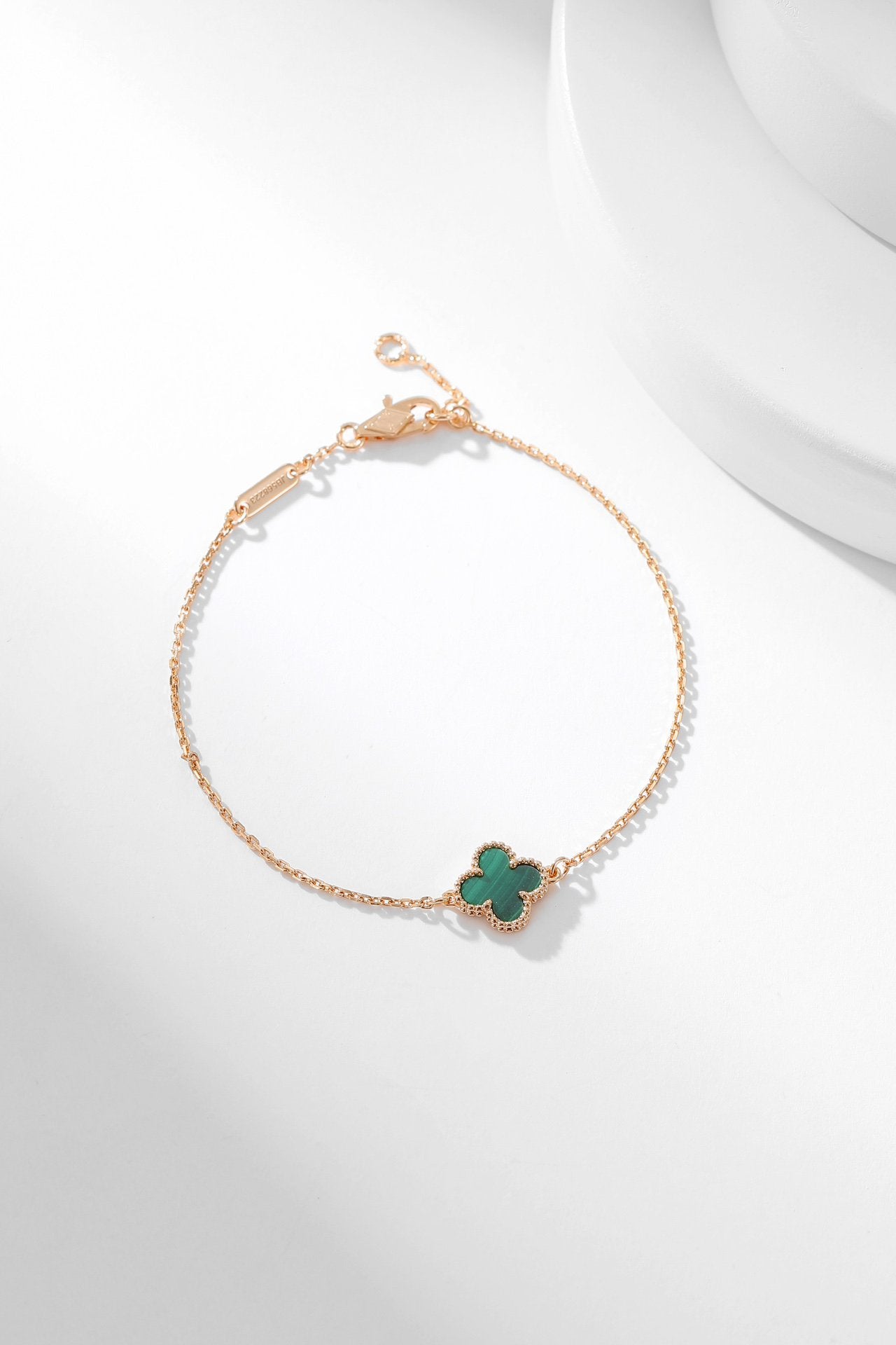 [Perla Lux]CLOVER BRACELET MALACHITE 1 MOTIF