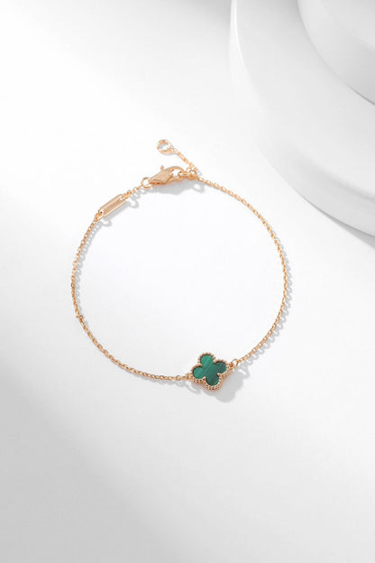 [Perla Lux]CLOVER BRACELET MALACHITE 1 MOTIF