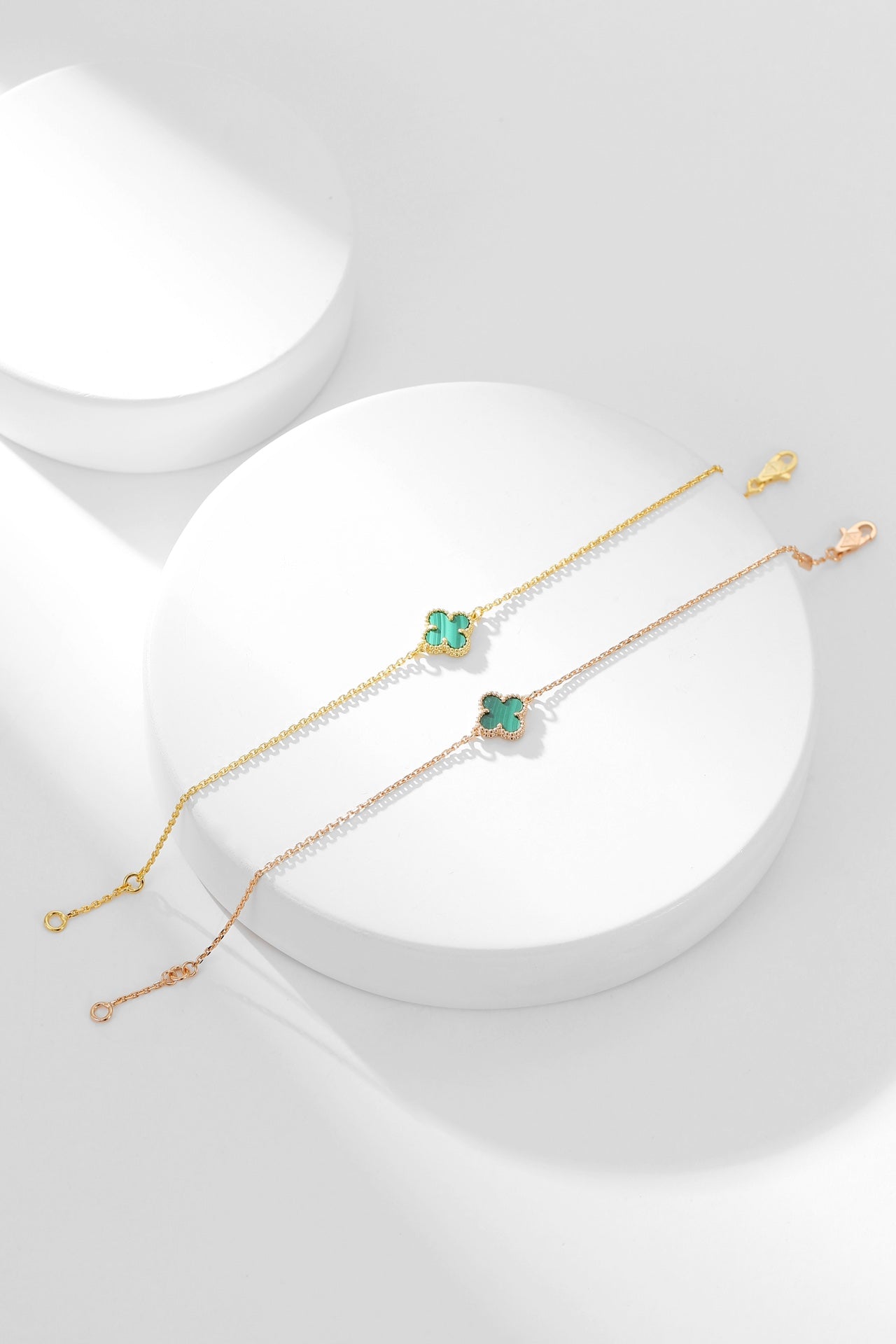 [Perla Lux]CLOVER BRACELET MALACHITE 1 MOTIF