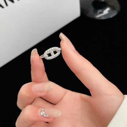 [Perla Lux]RONDE SMALL SILVER DIAMOND RING
