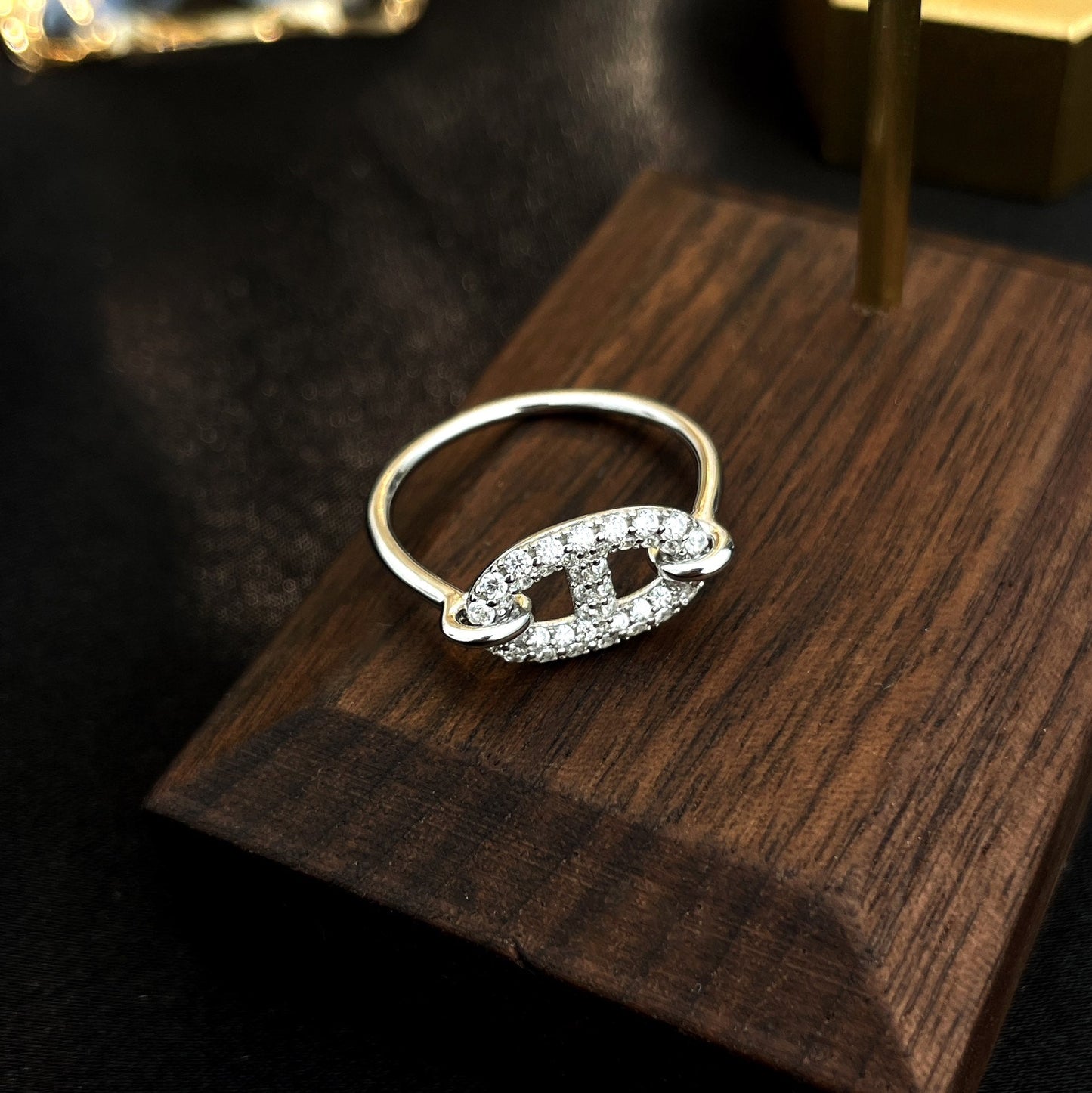 [Perla Lux]RONDE SMALL SILVER DIAMOND RING