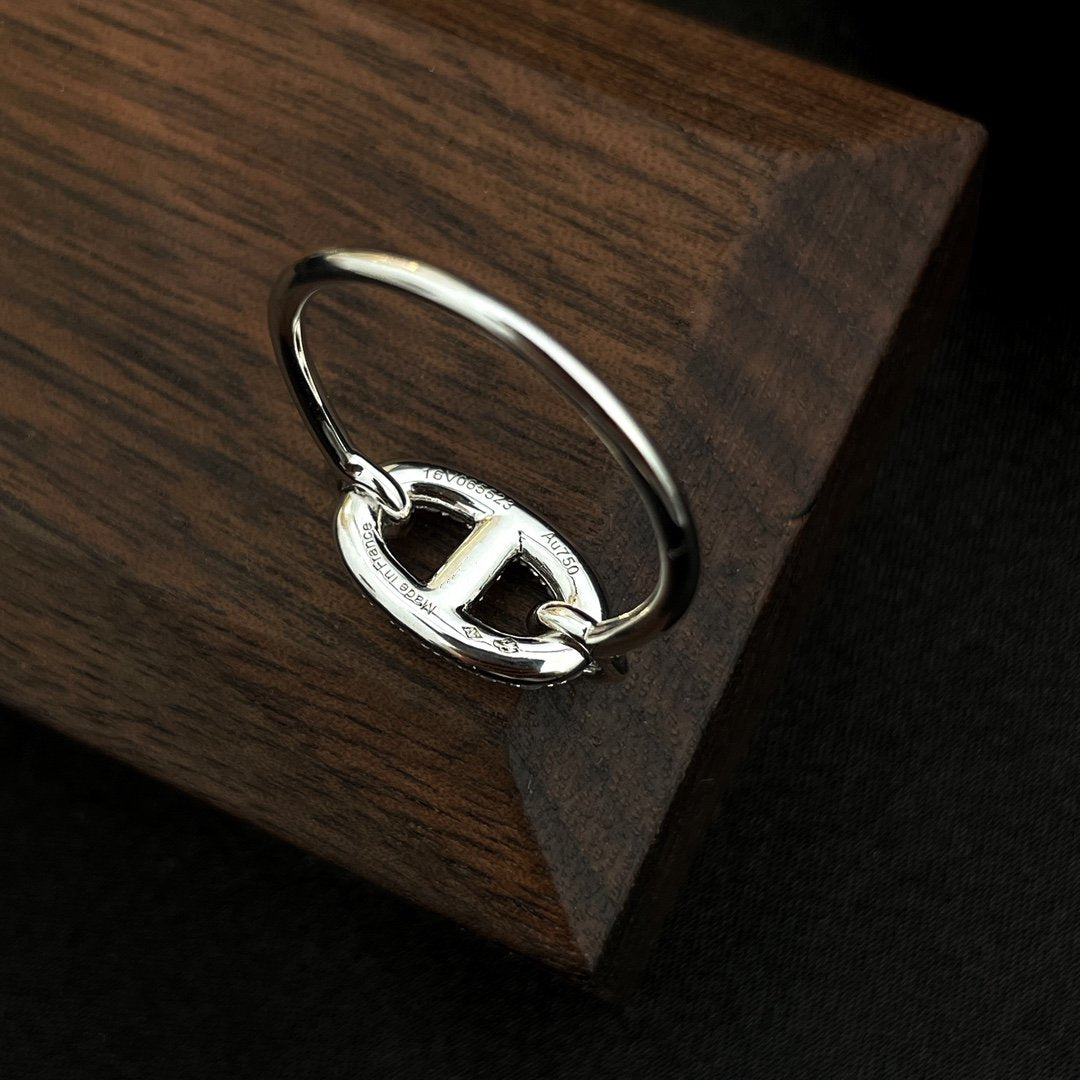 [Perla Lux]RONDE SMALL SILVER DIAMOND RING