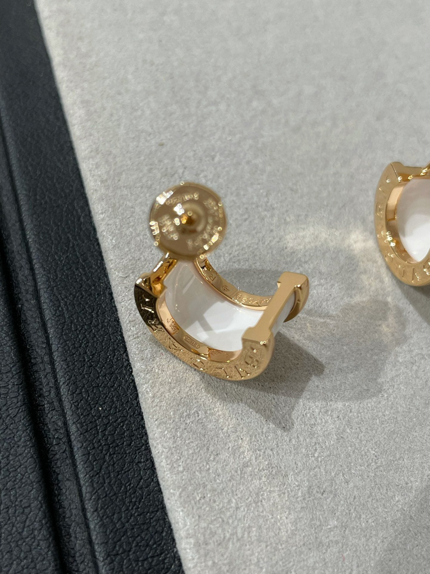[Perla Lux]ZERO 1 PINK GOLD CERAMIC EARRINGS