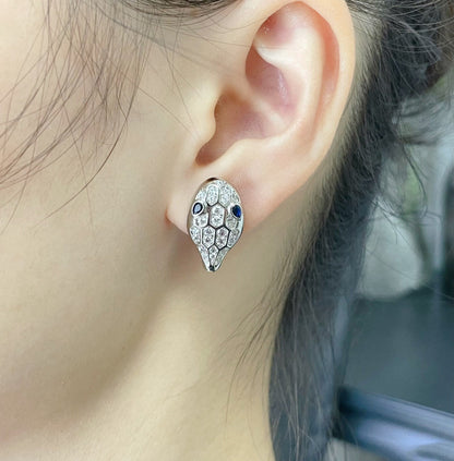 [Perla Lux]SERPENT DIAMOND STUD EARRINGS