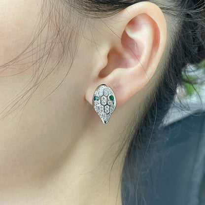 [Perla Lux]SERPENT DIAMOND STUD EARRINGS