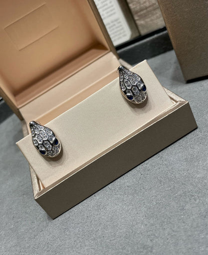 [Perla Lux]SERPENT DIAMOND STUD EARRINGS