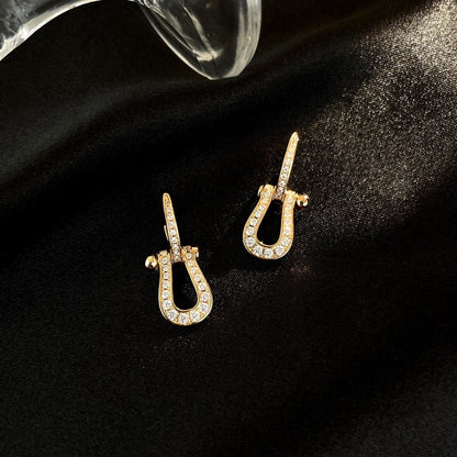 [Perla Lux]FORCE 10 FULL DIAMOND DROP EARRINGS MEDIUM MODEL