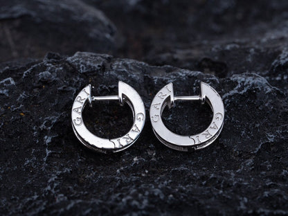 [Perla Lux]ZERO 1 MINI SILVER DIAMOND EARRINGS