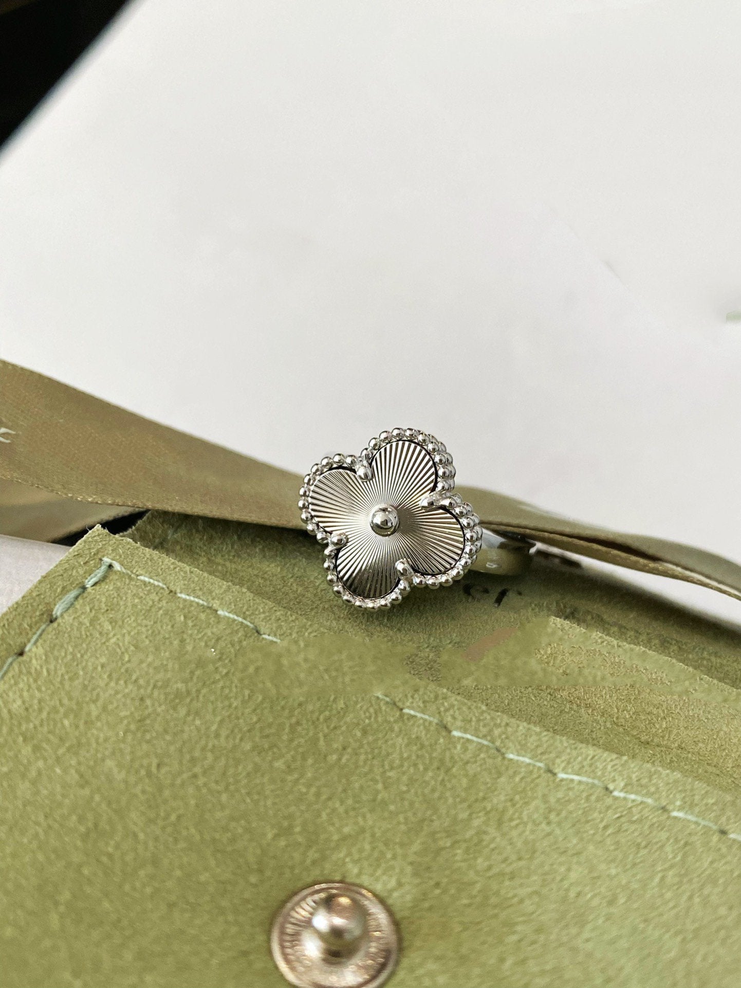 [Perla Lux]CLOVER SILVER RING