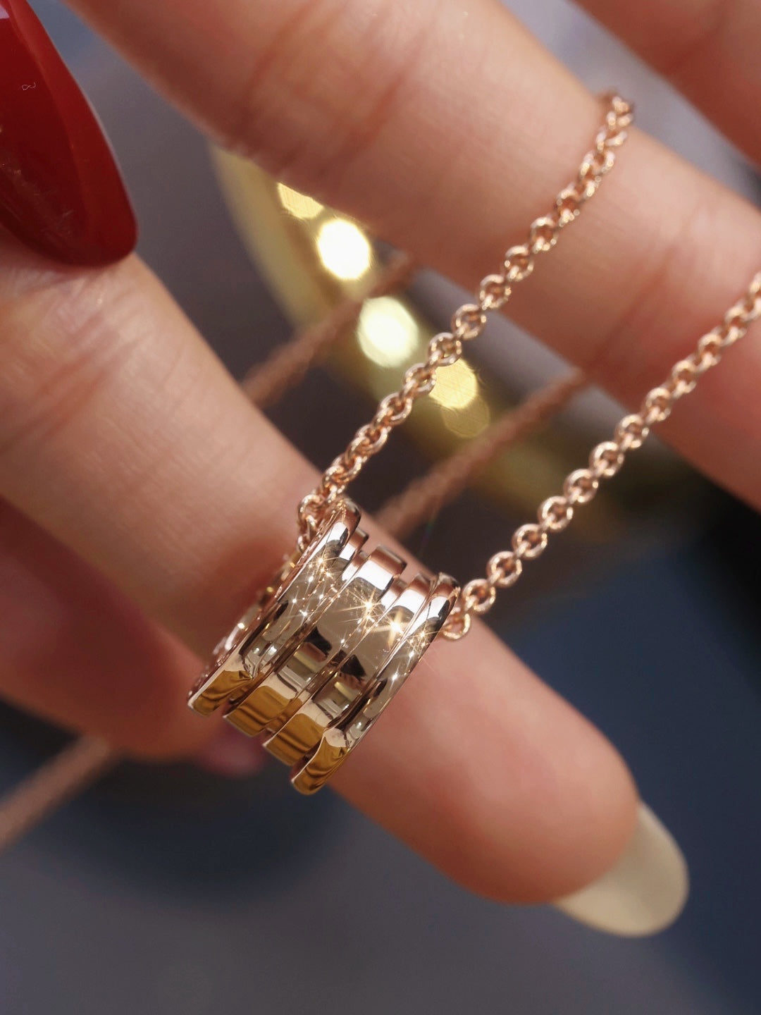 [Perla Lux]ZERO 1 PINK GOLD NECKLACE