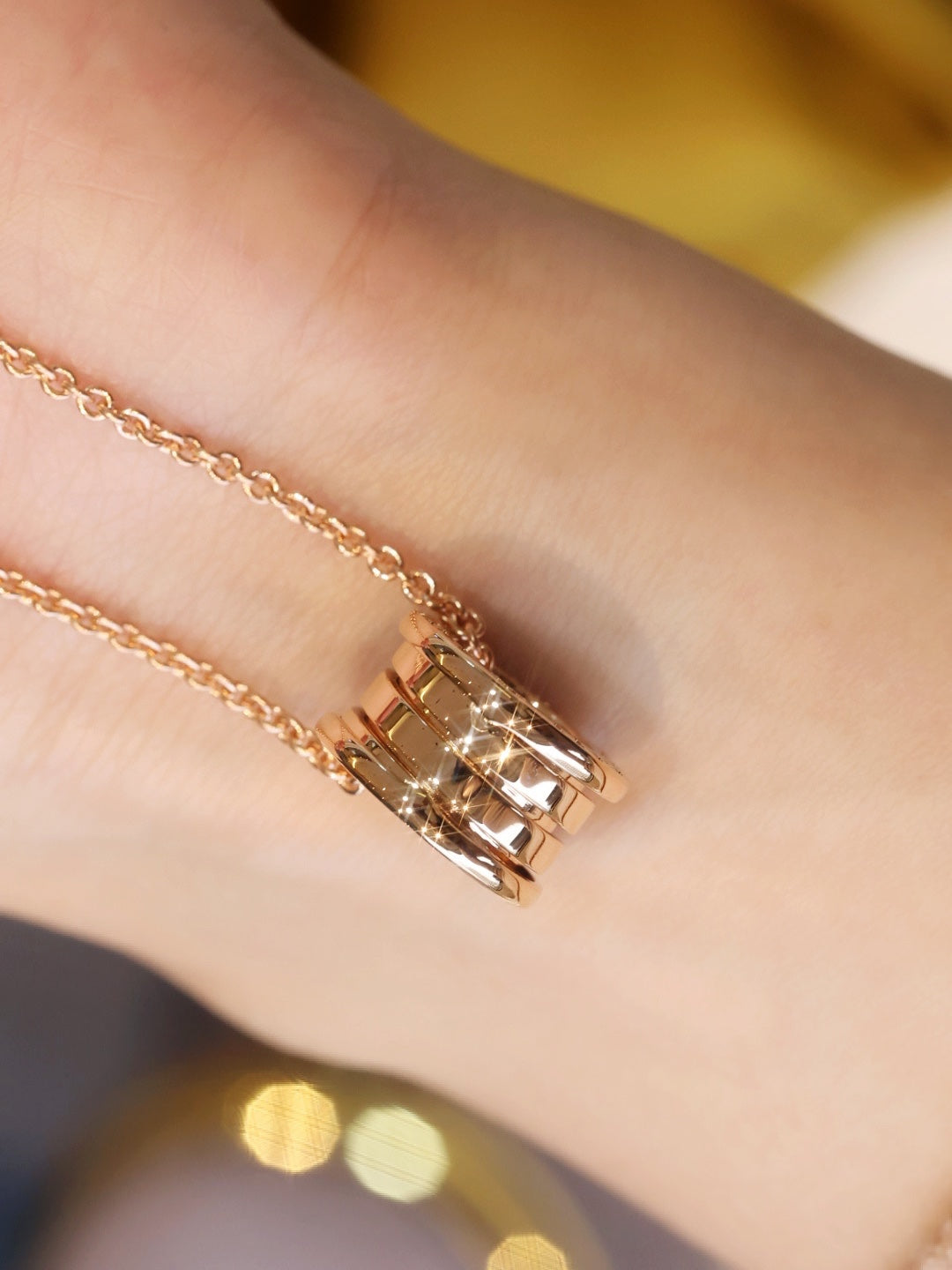 [Perla Lux]ZERO 1 PINK GOLD NECKLACE