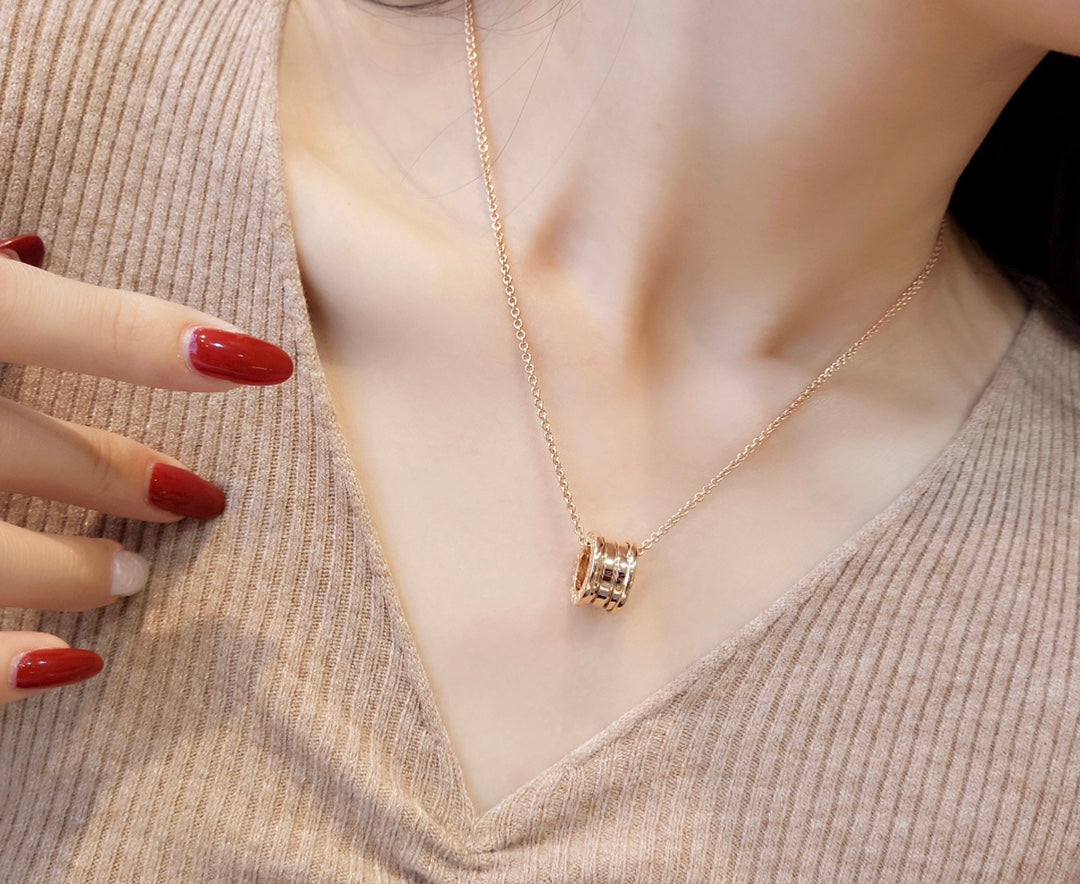 [Perla Lux]ZERO 1 PINK GOLD NECKLACE