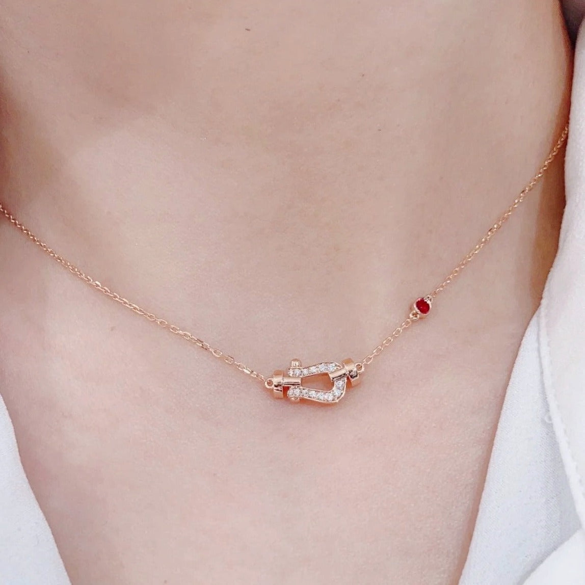 [Perla Lux]FORCE 10 DIAMOND PINK GOLD NECKLACE