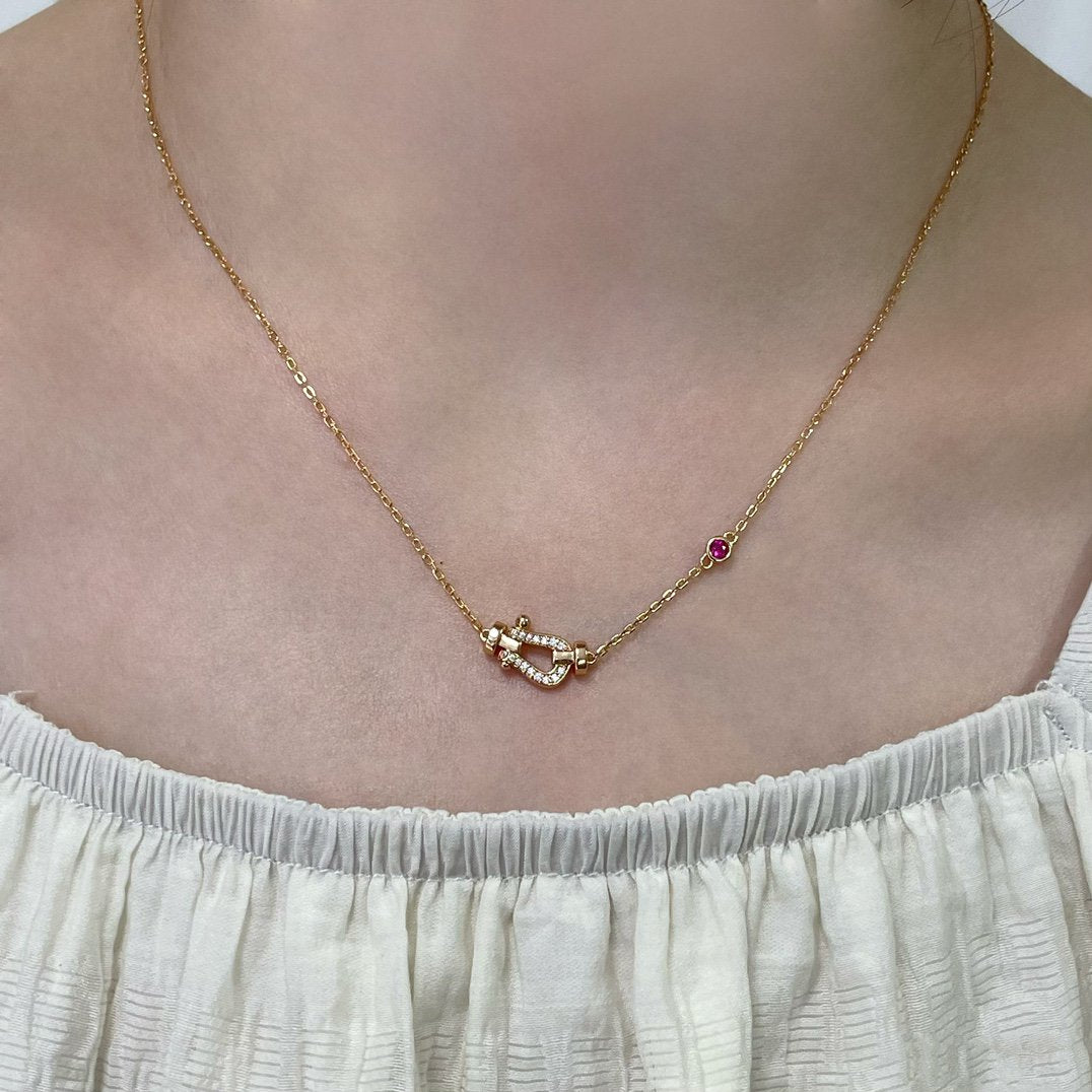 [Perla Lux]FORCE 10 DIAMOND PINK GOLD NECKLACE