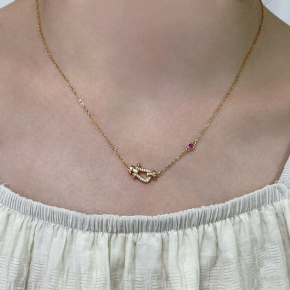 [Perla Lux]FORCE 10 DIAMOND PINK GOLD NECKLACE