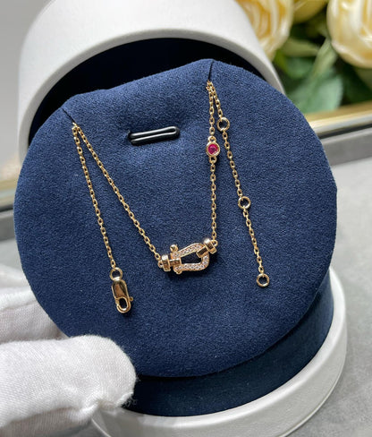 [Perla Lux]FORCE 10 DIAMOND PINK GOLD NECKLACE
