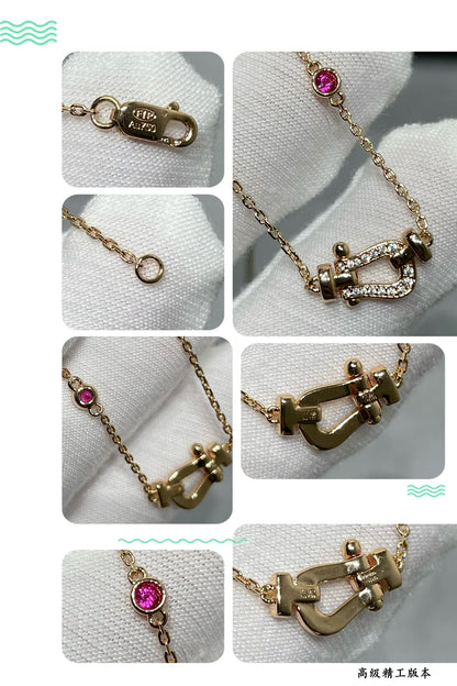[Perla Lux]FORCE 10 DIAMOND PINK GOLD NECKLACE