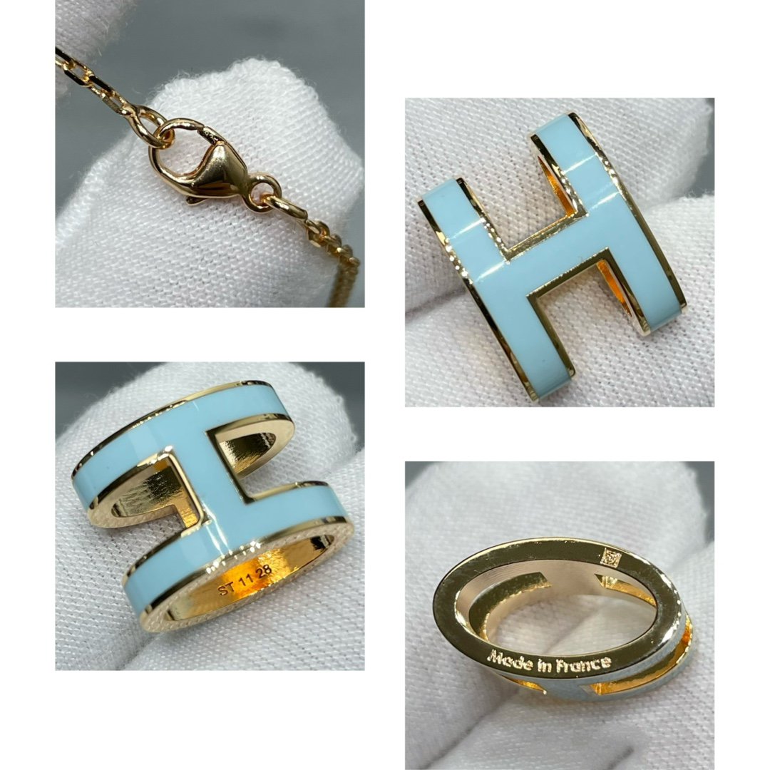 [Perla Lux]POP H SKY BLUE NECKLACE