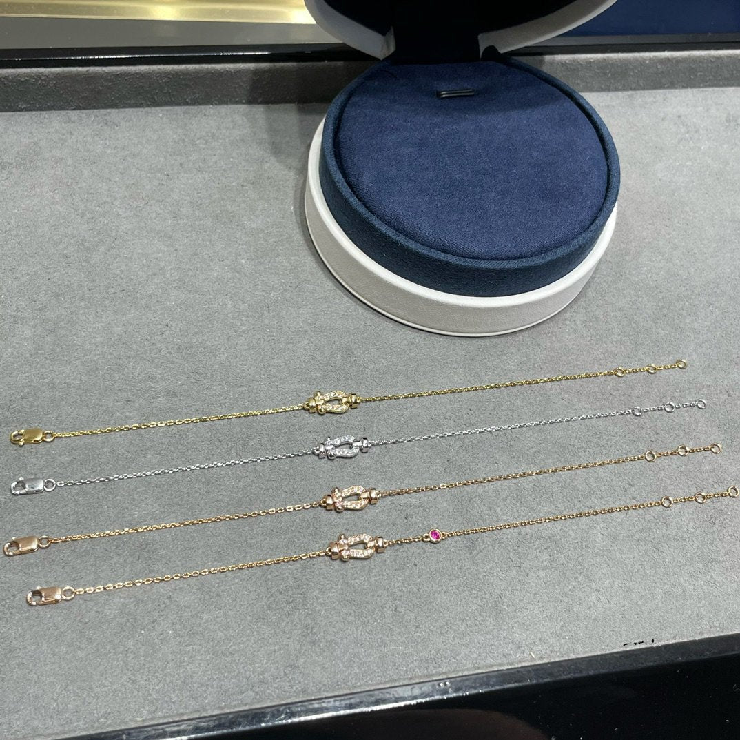 [Perla Lux]FORCE 10 DIAMOND CHAIN LINK PINK GOLD BRACELET