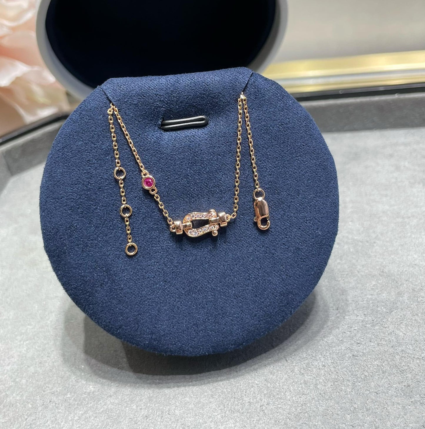 [Perla Lux]FORCE 10 DIAMOND CHAIN LINK PINK GOLD BRACELET