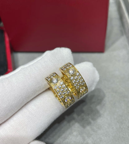 [Perla Lux]LOVE 5.5MM DIAMOND PAVED EARRINGS