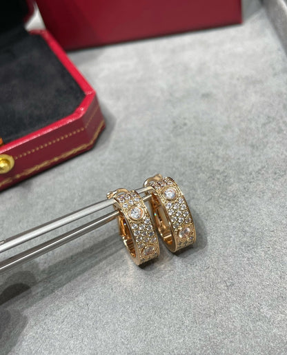 [Perla Lux]LOVE 5.5MM DIAMOND PAVED EARRINGS