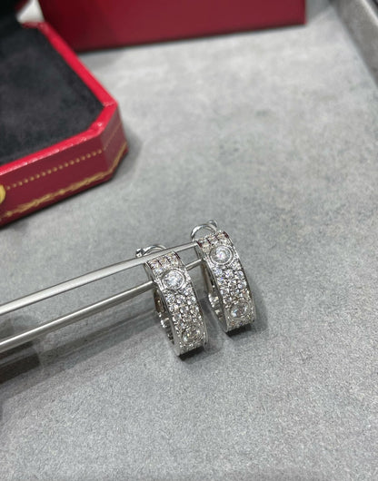 [Perla Lux]LOVE 5.5MM DIAMOND PAVED EARRINGS