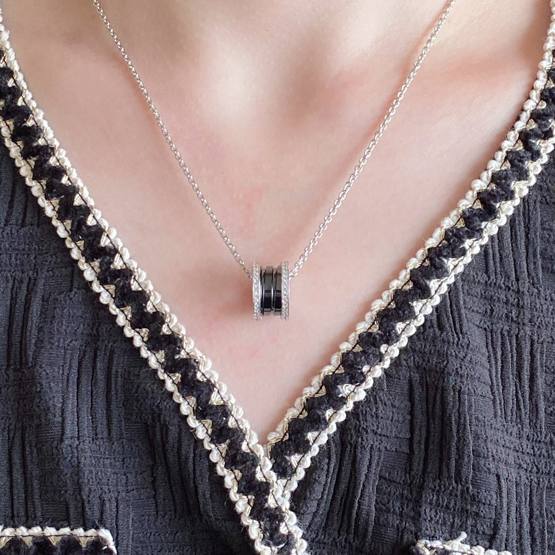 [Perla Lux]ZERO 1 DIAMOND CERAMIC NECKLACE