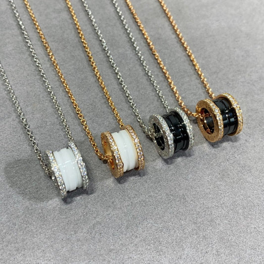 [Perla Lux]ZERO 1 DIAMOND CERAMIC NECKLACE