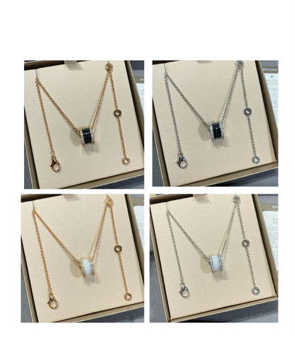 [Perla Lux]ZERO 1 DIAMOND CERAMIC NECKLACE