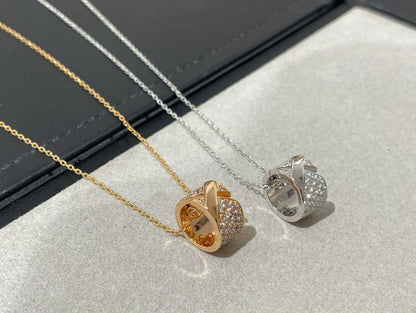 [Perla Lux]LIENS EVIDENCE DIAMOND PAVED NECKLACE