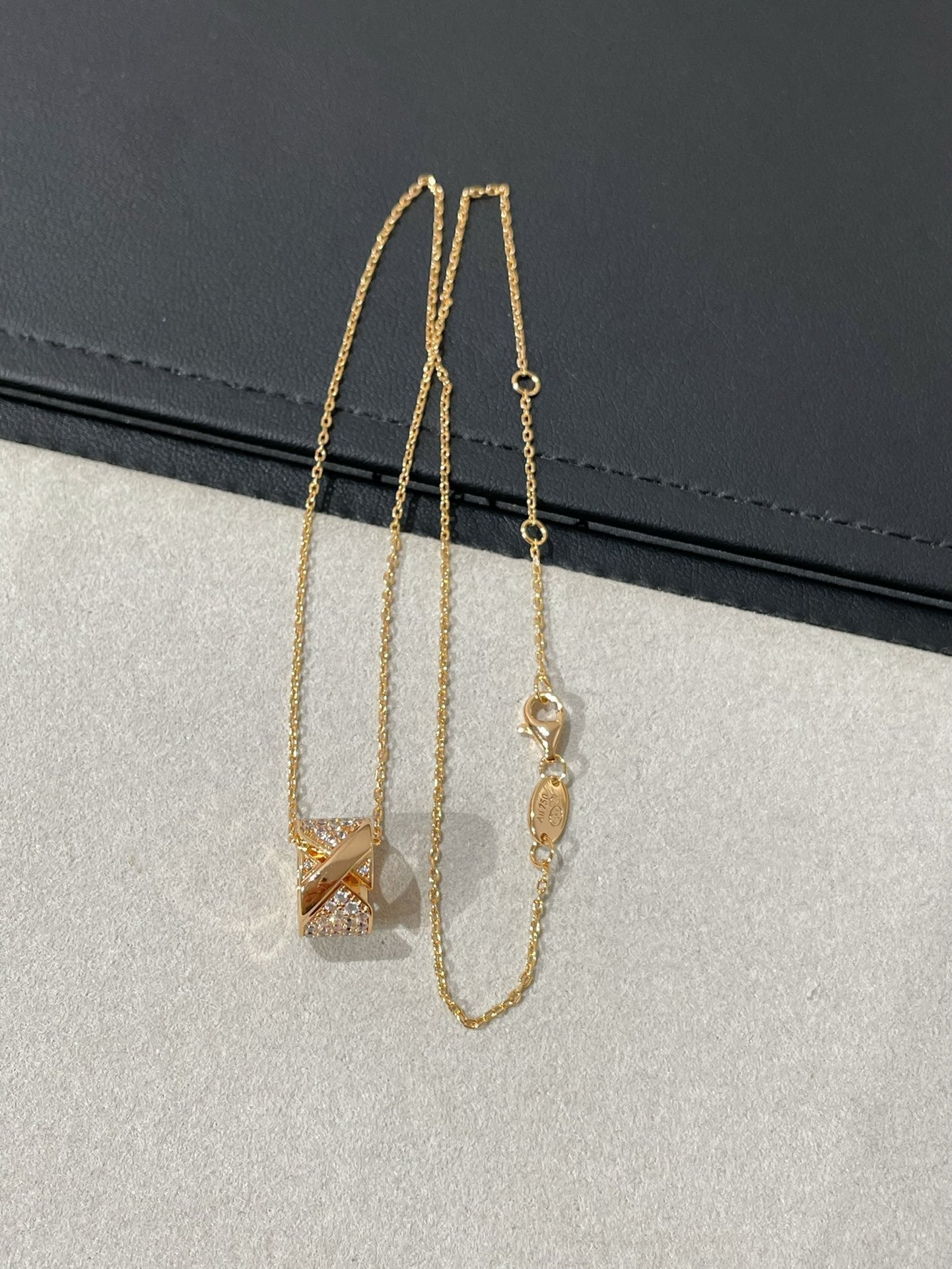 [Perla Lux]LIENS EVIDENCE DIAMOND PAVED NECKLACE
