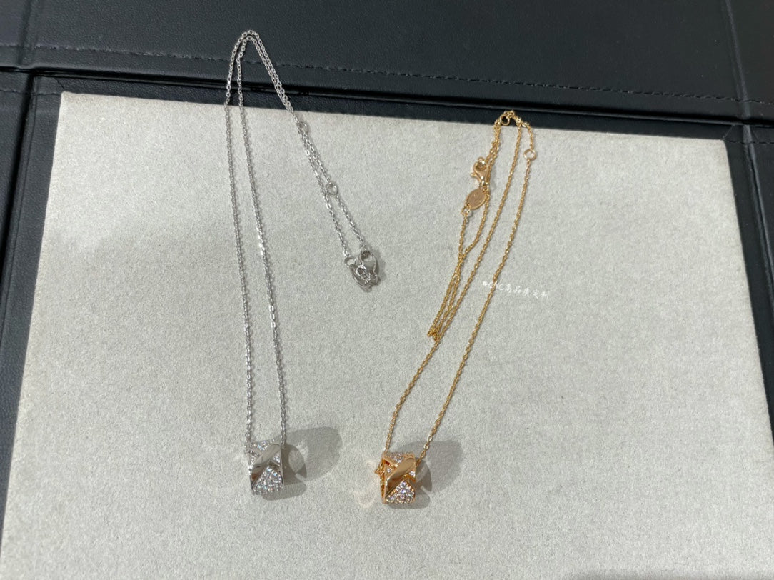[Perla Lux]LIENS EVIDENCE DIAMOND PAVED NECKLACE