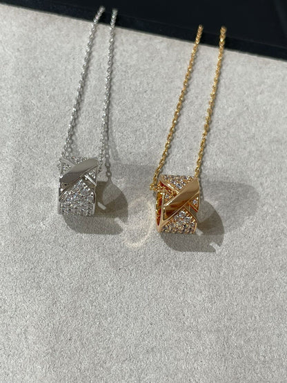 [Perla Lux]LIENS EVIDENCE DIAMOND PAVED NECKLACE