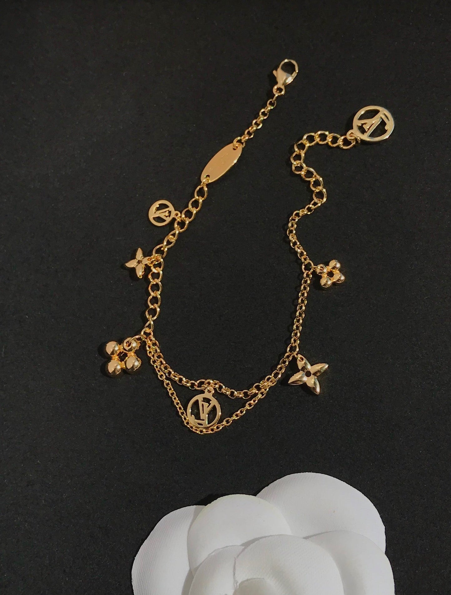 [Perla Lux]BLOOMING PINK GOLD MOP BRACELET