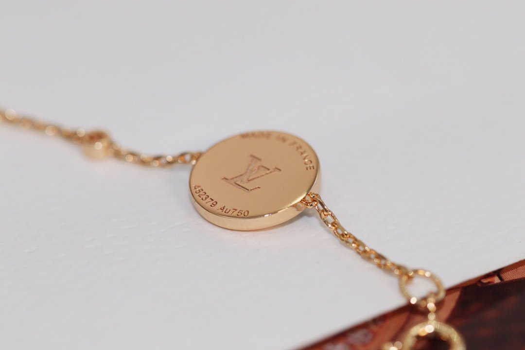 [Perla Lux]STAR AND SUN 4 MOTIF PINK GOLD MALACHITE BRACELET